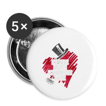 Schornsteinfeger - Buttons klein 25 mm (5er Pack) - Weiß - Vorne