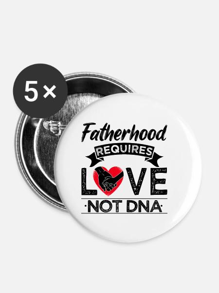 Stiefvater Fatherhood Geschenk - Buttons klein 25 mm (5er Pack) - Weiß