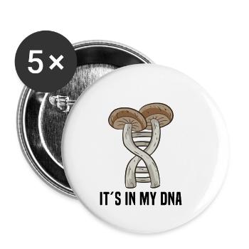Mushroom Pickers - Mushrooms - Mushroom - Mushroom Pickers Gift - Buttons small 1''/25 mm (5-pack) - white - Front