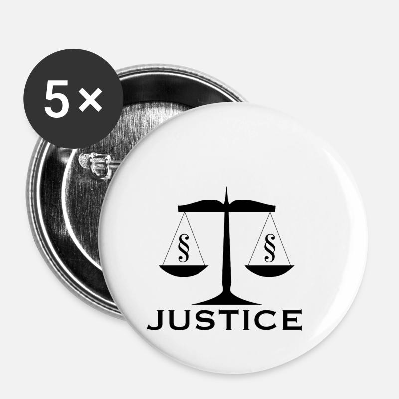law - Buttons small 1''/25 mm (5-pack) - white