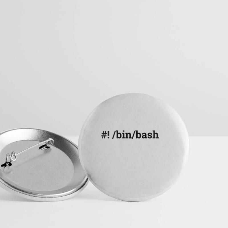 « bin/bash » | Admin, Informatique Lot de 5 petits badges (25 mm)