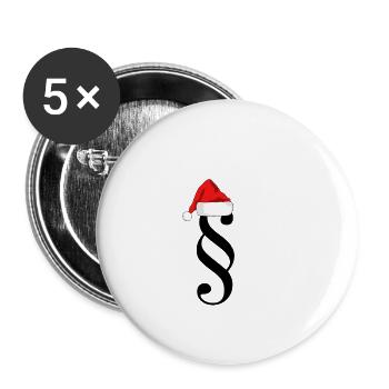 Lawyer christmas gift - Buttons small 1''/25 mm (5-pack) - white - Front