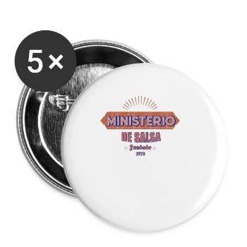 Salsa dance Ministerio de Salsa gift - Buttons small 1''/25 mm (5-pack) - white - Front