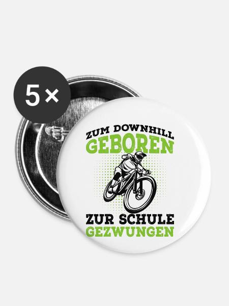 Downhill - Buttons klein 25 mm (5er Pack) - Weiß