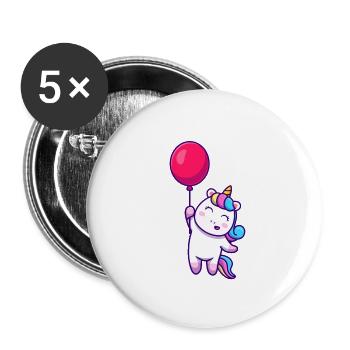 Unicorn - Buttons small 1''/25 mm (5-pack) - white - Front