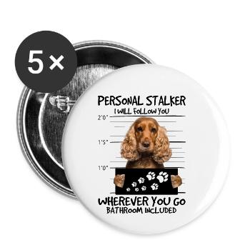 Cocker Spaniel - Buttons klein 25 mm (5er Pack) - Weiß - Vorne