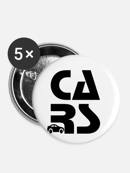 Car Auto - Buttons klein 25 mm (5er Pack) - Weiß