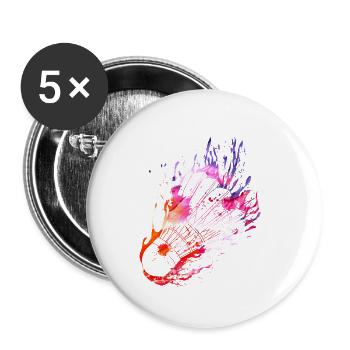 Splash Badminton - Buttons small 1''/25 mm (5-pack) - white - Front
