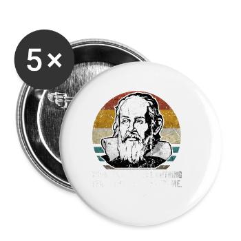 Thunderbolt lightning Galileo Philosoph Physik - Buttons klein 25 mm (5er Pack) - Weiß - Vorne