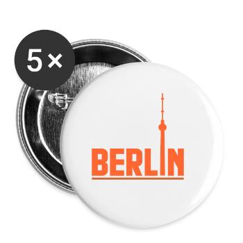 Berlin - Buttons small 1''/25 mm (5-pack) - white - Front