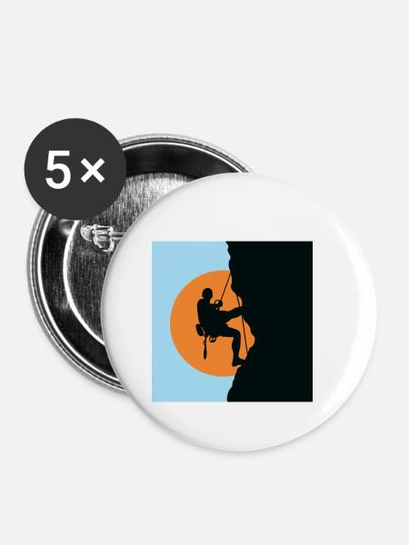 Rock Climbing - Buttons klein 25 mm (5er Pack) - Weiß