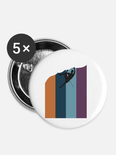 Rock Climbing - Buttons klein 25 mm (5er Pack) - Weiß