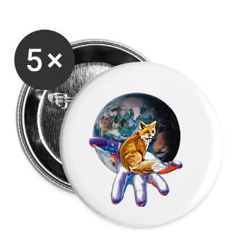 fox - Buttons small 1''/25 mm (5-pack) - white - Front