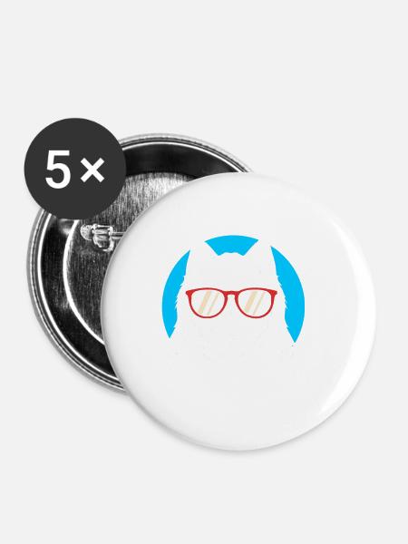 Malamute - Buttons klein 25 mm (5er Pack) - Weiß