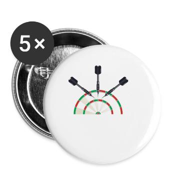 Darts - Buttons small 1''/25 mm (5-pack) - white - Front