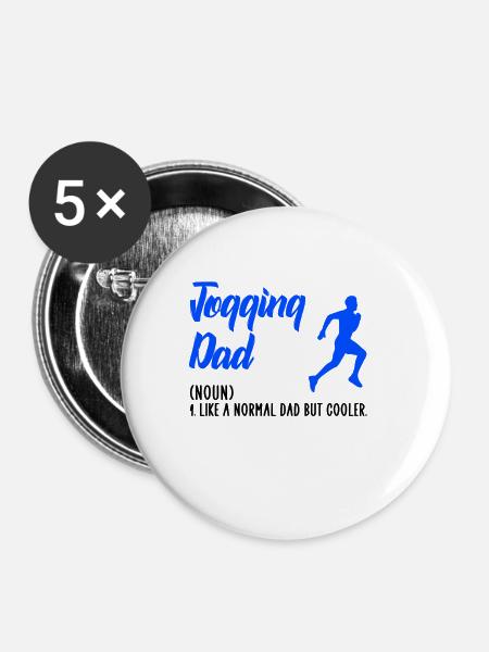 jogging dad - Buttons klein 25 mm (5er Pack) - Weiß