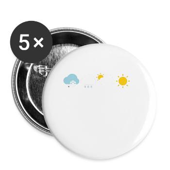 Weather Forecast Weather Report Tourisrt Gift - Buttons small 1''/25 mm (5-pack) - white - Front