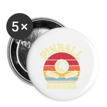 Flipper Retro Gamer Zocker - Buttons klein 25 mm (5er Pack) - Weiß - Vorne