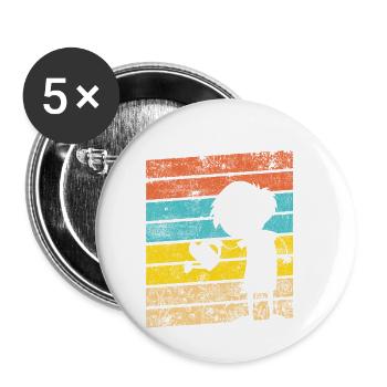 Jardin de fleurs arrosage jardin jardin - Lot de 5 petits badges (25 mm) - blanc - Devant