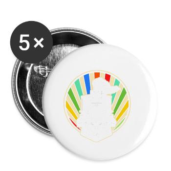 Model construction Locomotive Locomotive Model Railway - Buttons small 1''/25 mm (5-pack) - white - Front