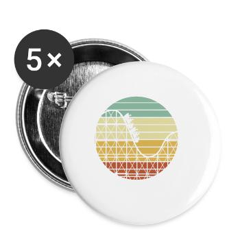 Roller coaster - Buttons small 1''/25 mm (5-pack) - white - Front