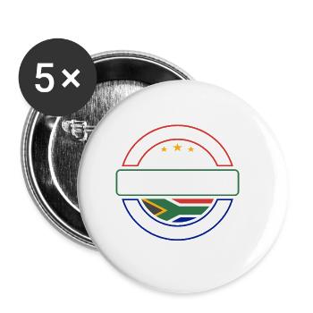 Afrique du Sud - Lot de 5 petits badges (25 mm) - blanc - Devant