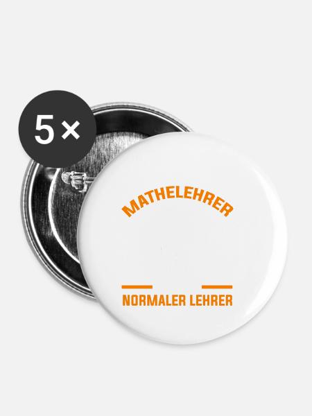 Mathelehrer Mathematik Lehrer Algebra - Buttons klein 25 mm (5er Pack) - Weiß