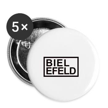 Bielefeld - Buttons klein 25 mm (5er Pack) - Weiß - Vorne