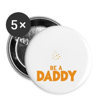 Bald Papa This Guy is going to be a Daddy - Buttons klein 25 mm (5er Pack) - Weiß - Vorne