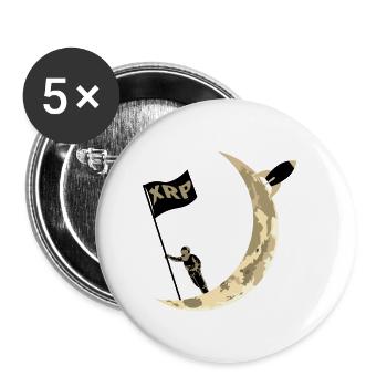 XRP A la lune Ripple XRP Astronaut Crypto - Lot de 5 petits badges (25 mm) - blanc - Devant