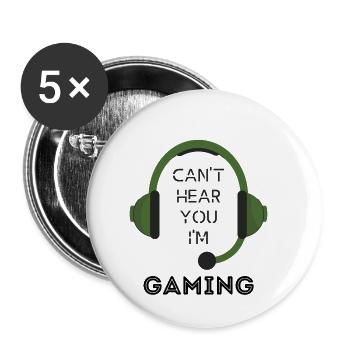 Gaming - I love Gaming - Buttons small 1''/25 mm (5-pack) - white - Front