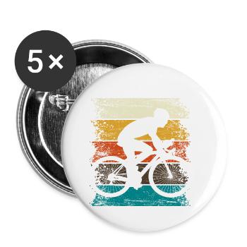 RENNRAD RETRO road cyclist Gravelbike road bike - Buttons small 1''/25 mm (5-pack) - white - Front