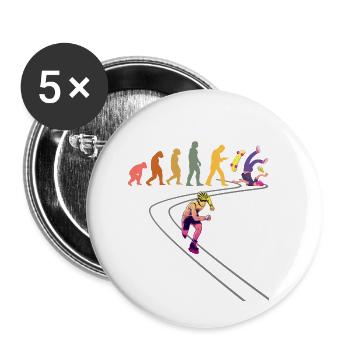 Inline-Skating Rollerskates Inline-Skater - Buttons klein 25 mm (5er Pack) - Weiß - Vorne