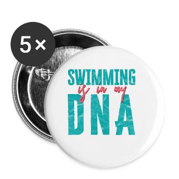 S’agiter dans The Pool Life Is Cool Swimmers Rule - Lot de 5 petits badges (25 mm) - blanc - Devant