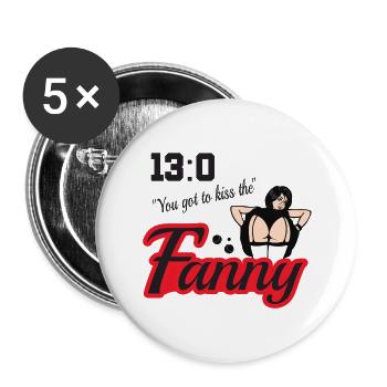Boule Petanque Boule player Boulekugeln - Buttons small 1''/25 mm (5-pack) - white - Front