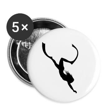 Divers dive apnea recreational divers water sea - Buttons small 1''/25 mm (5-pack) - white - Front