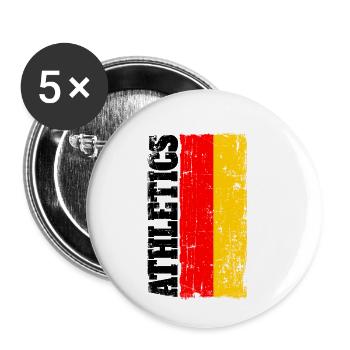Athletique Athletics Drapeau drapeau Allemagne - Lot de 5 petits badges (25 mm) - blanc - Devant