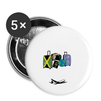 Jamaica flag I Jamaican Souvenirs - Lot de 5 petits badges (25 mm) - blanc - Devant
