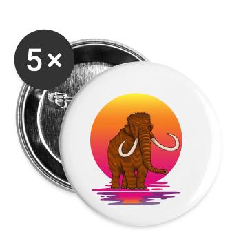Mammut - Buttons klein 25 mm (5er Pack) - Weiß - Vorne