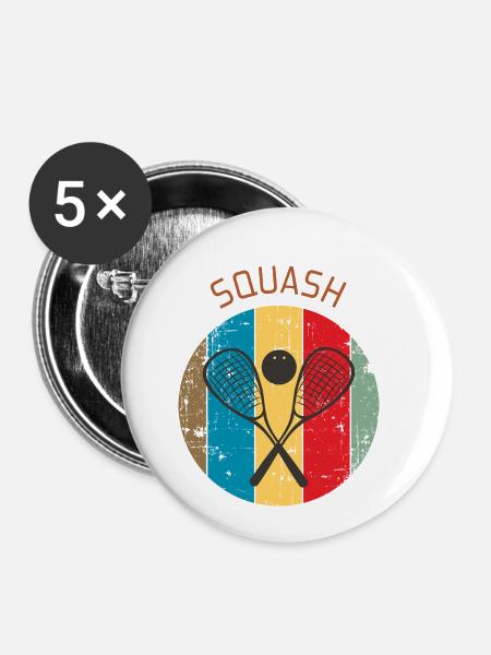Squash - Buttons klein 25 mm (5er Pack) - Weiß