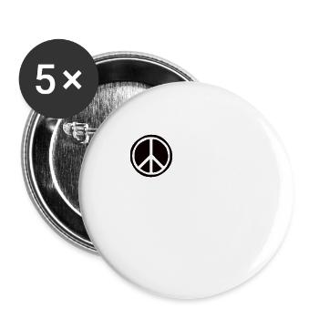 Hippie Peace Peace Sign Peace - Buttons small 1''/25 mm (5-pack) - white - Front