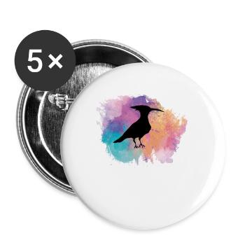 Protection de la nature - Lot de 5 petits badges (25 mm) - blanc - Devant
