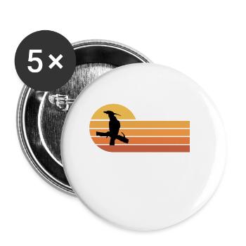 Protection de la nature - Lot de 5 petits badges (25 mm) - blanc - Devant