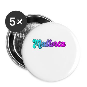 Mallorca - Buttons klein 25 mm (5er Pack) - Weiß - Vorne