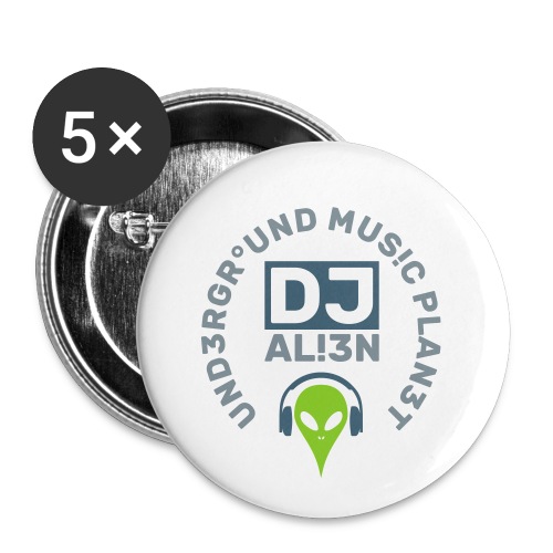 DJ Underground Music Planet Aliens - Buttons small 1''/25 mm (5-pack)