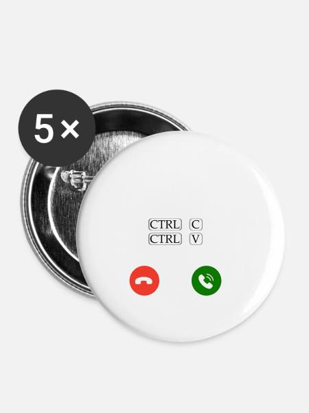 Baerbock Kopierer - Buttons klein 25 mm (5er Pack) - Weiß