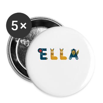 Ella - Buttons klein 25 mm (5er Pack) - Weiß - Vorne