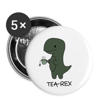 dinosaure dinosaure animal - Lot de 5 petits badges (25 mm) - blanc - Devant
