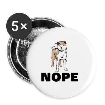 Akita Inu - Buttons small 1''/25 mm (5-pack) - white - Front