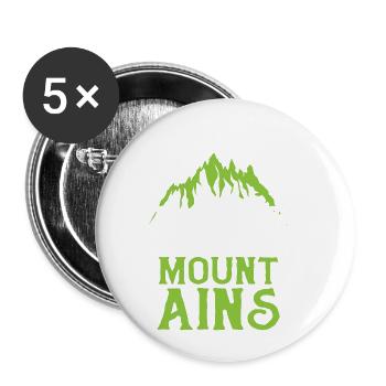 mountains mountains - Buttons small 1''/25 mm (5-pack) - white - Front